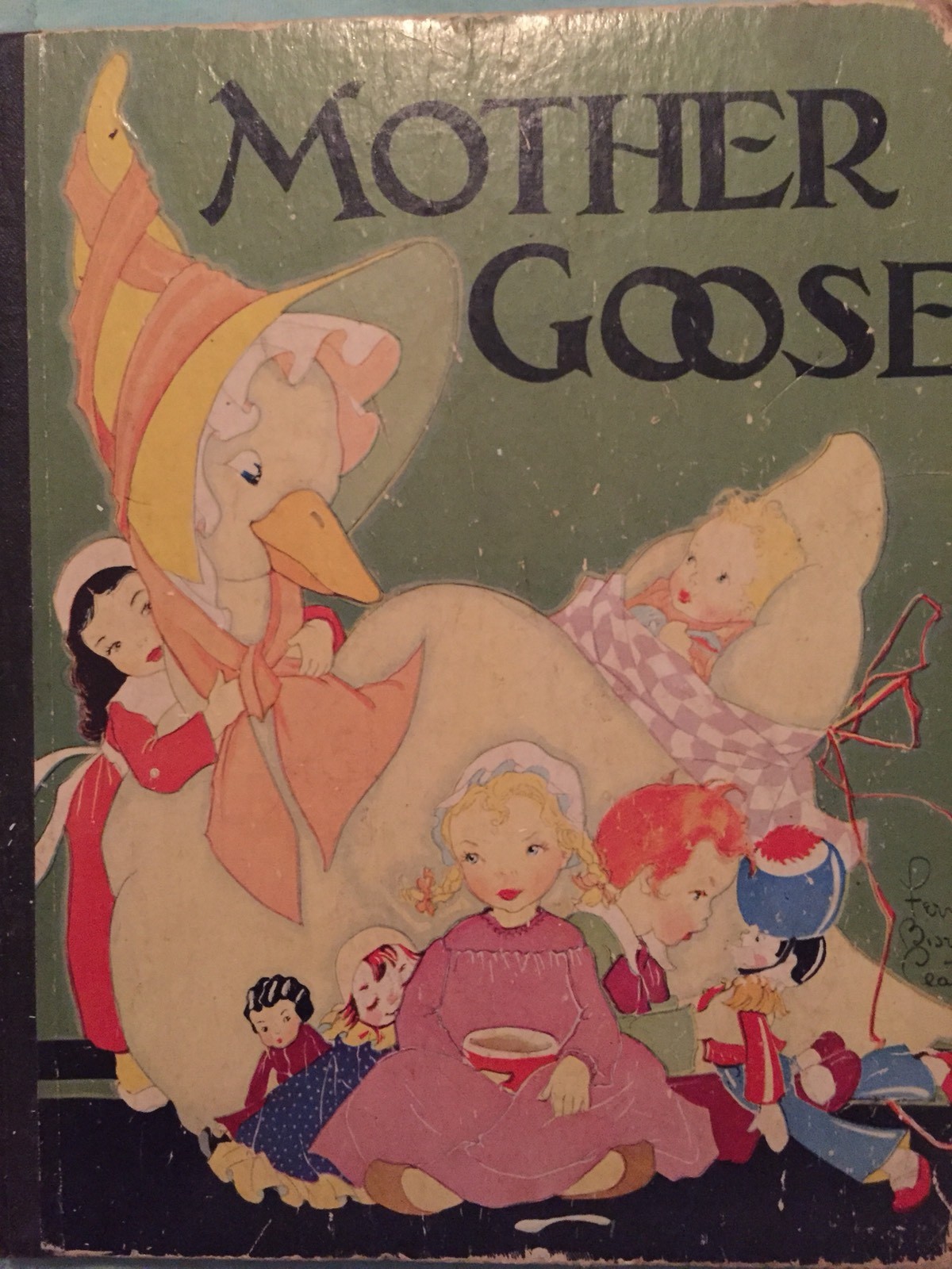 1933 Mother Goose – Her Best Known Rhymes Illustrated By Fern Bisel Peat Rare