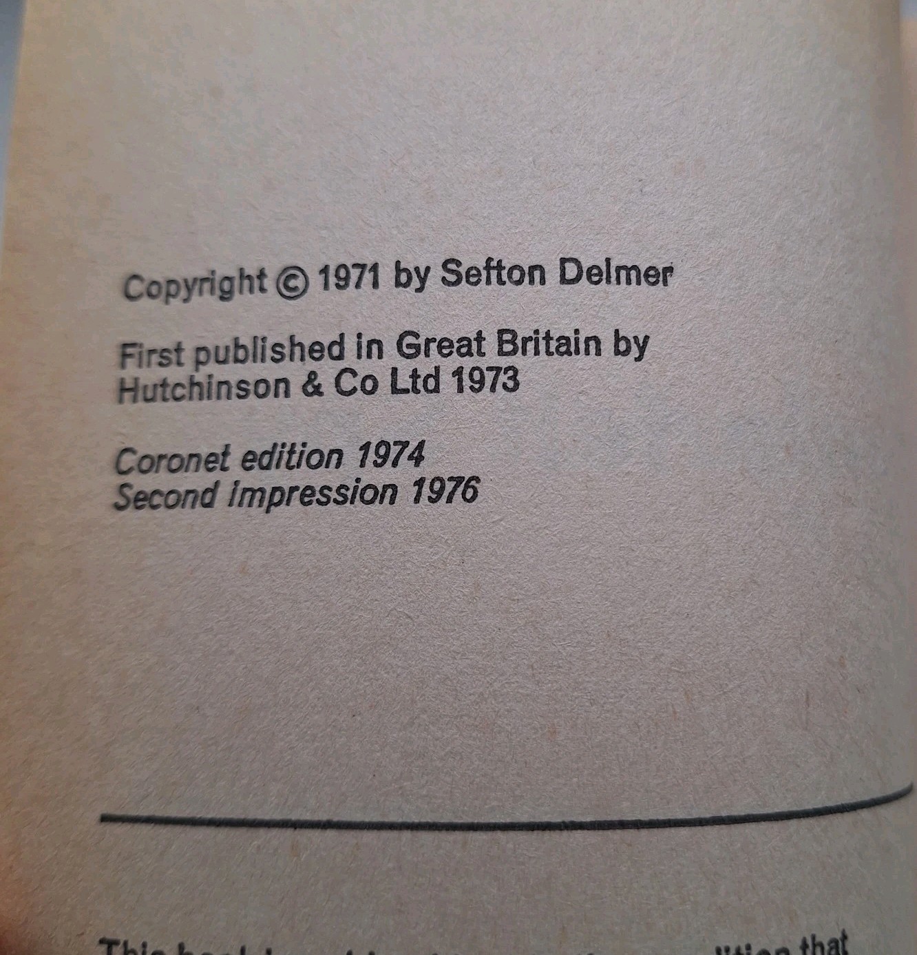 Classic War Paperback The Counterfeit Spy Sefton Delmer Coronet Books