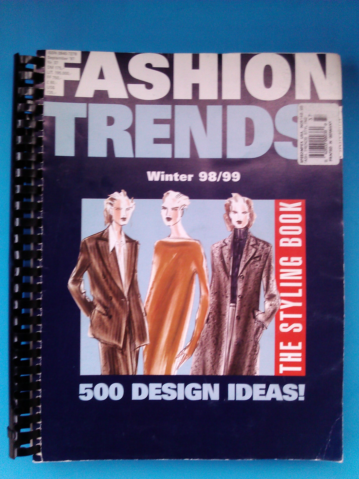 collectible Fashion Trends styling book guide Winter 98/99 German spiral binding