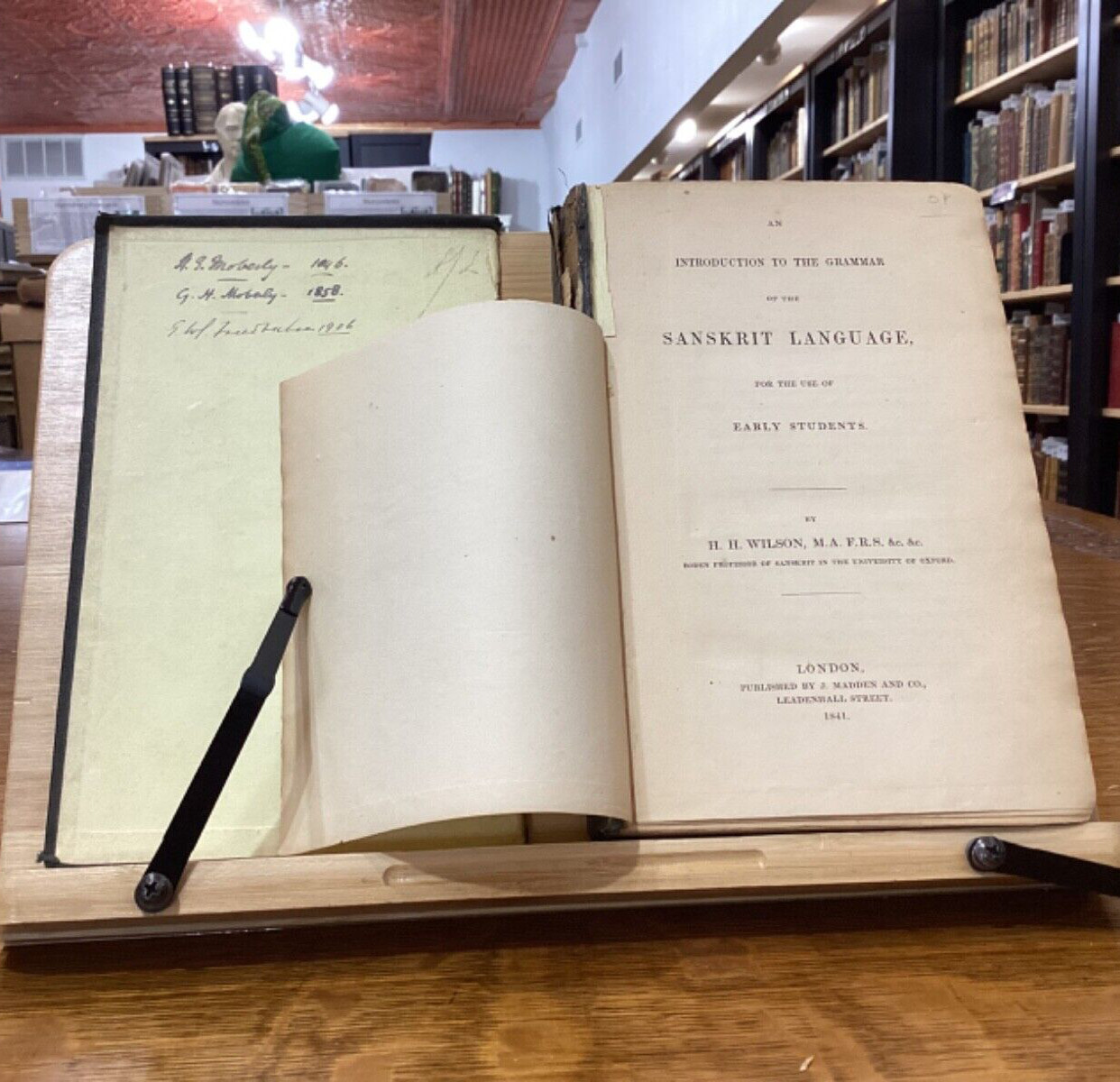 1841 An Introduction to the Grammar of Sanskrit Language H. H. Wilson