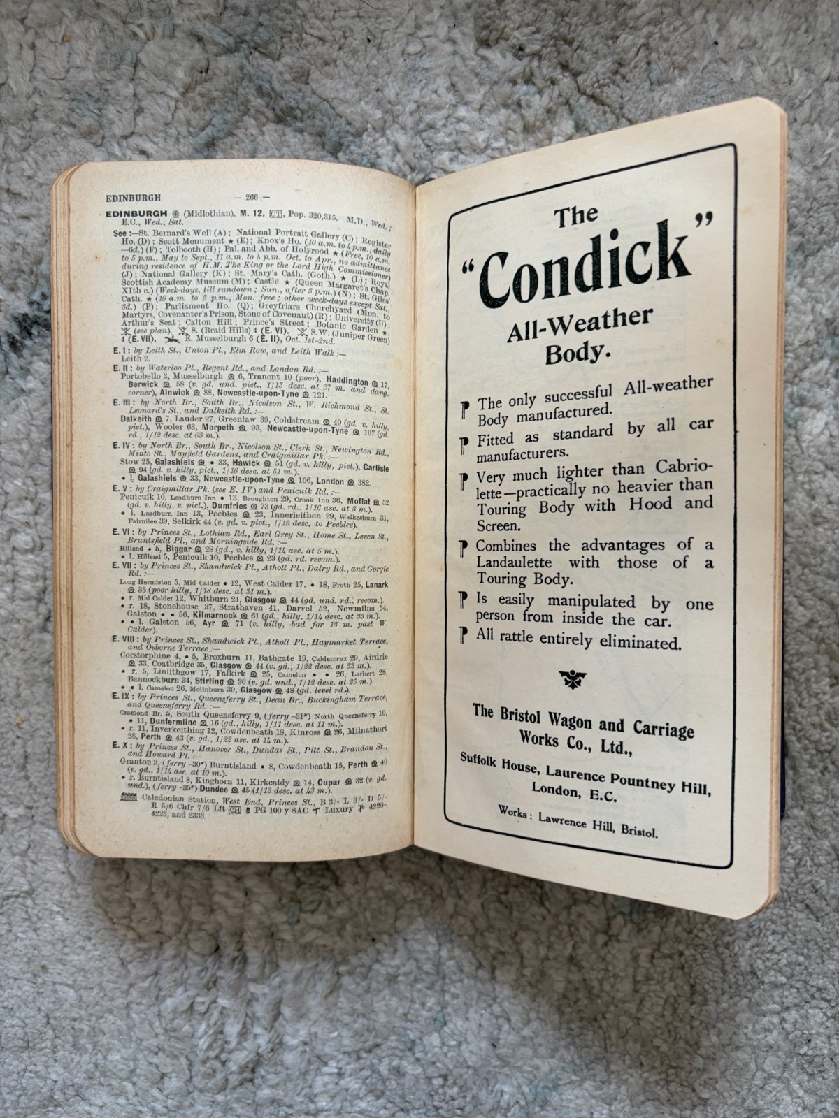1914 Michelin Guide To The British Isles Fourth Year Hardback