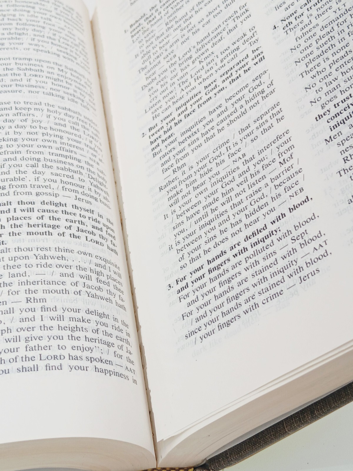 26 Translations of the Holy Bible Volumes 1-3 ACCEPTABLE Condition, Tear Pages.