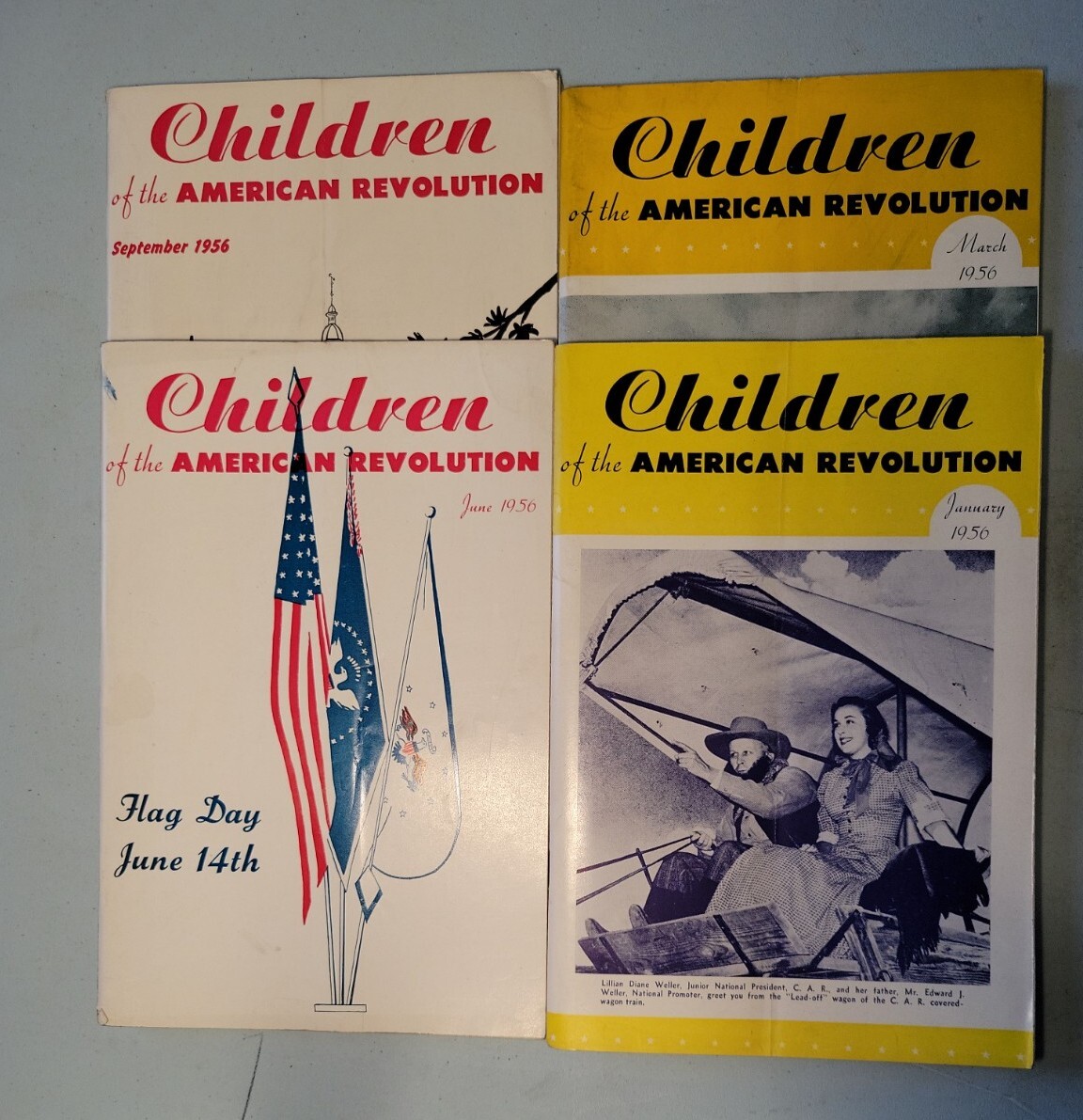 4 Children of the American Revolution Issues 1956