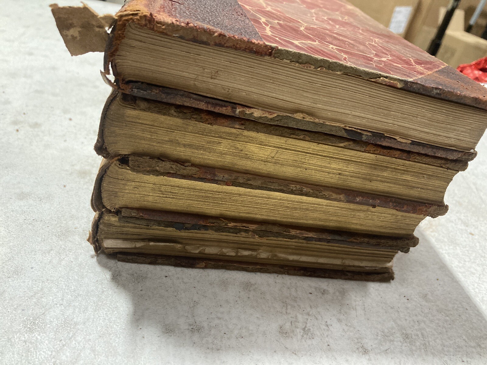 4 Volumes Antique 1898 John L Stoddard’s Lectures Partial Leather Set