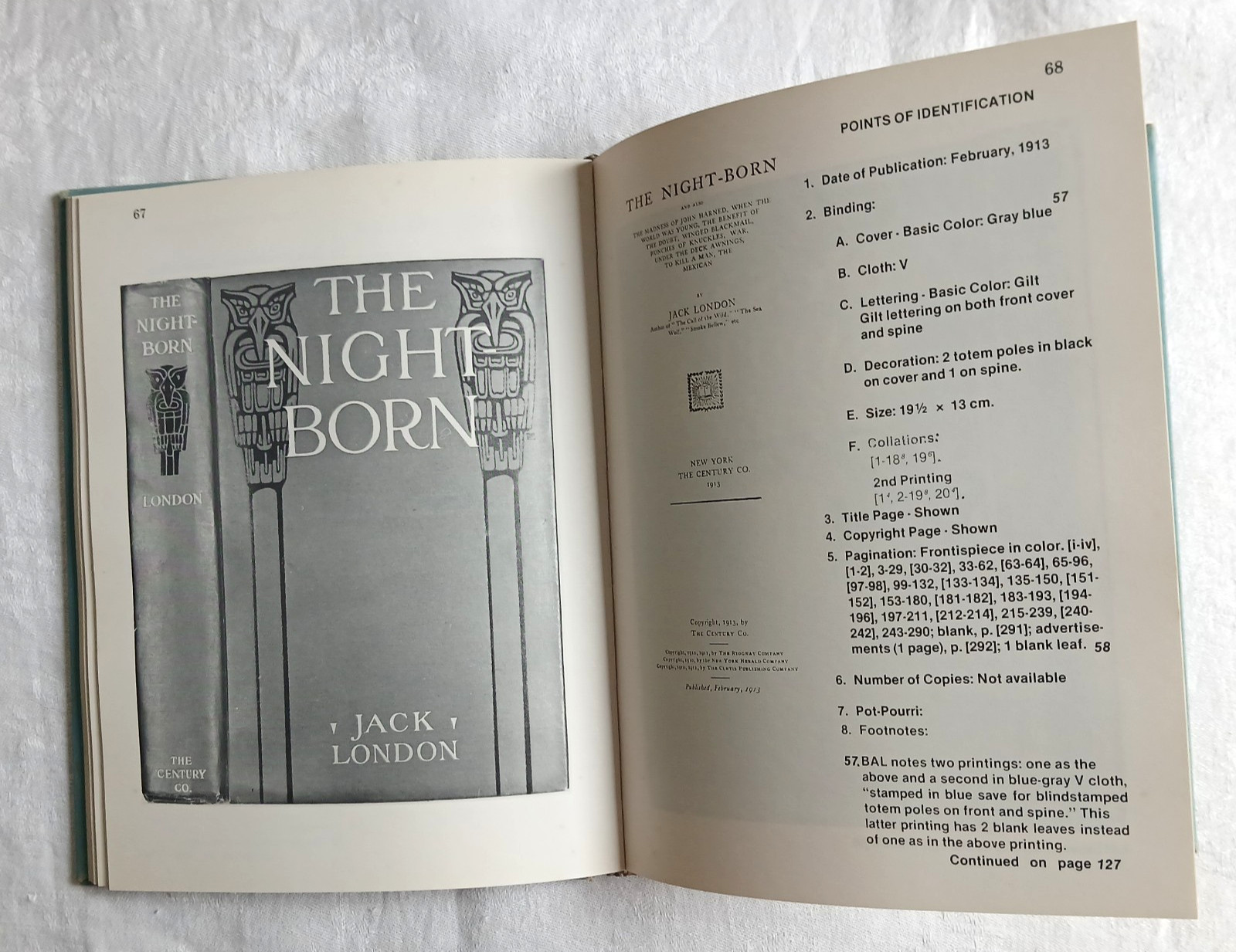 JACK LONDON: FIRST EDITIONS Sisson/Martens Illus. Collectors Guide 1979 1st Ed.