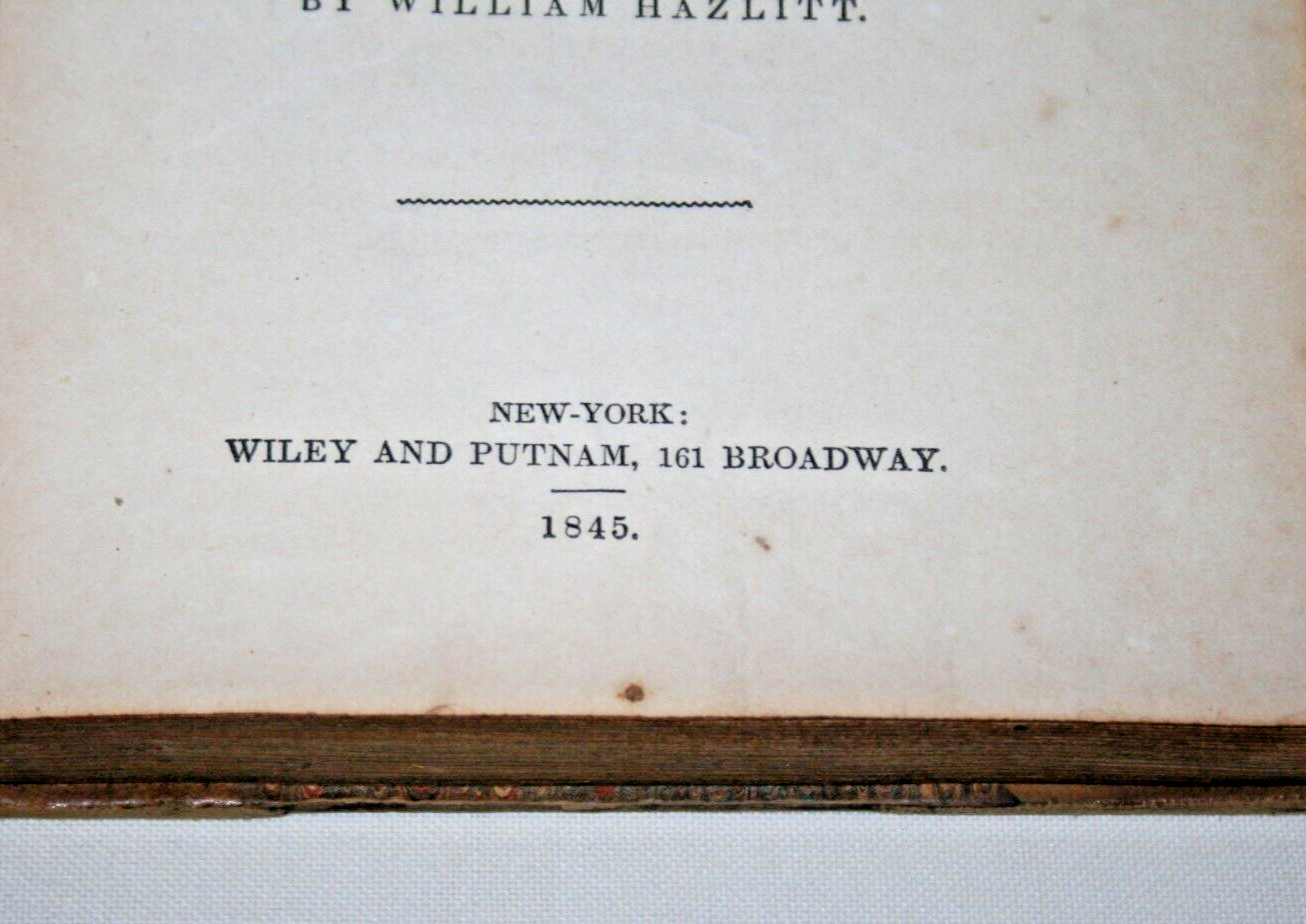 1845 LECTURES on the DRAMATIC LITERATURE AGE of ELIZABETH William Hazlitt LEATHR