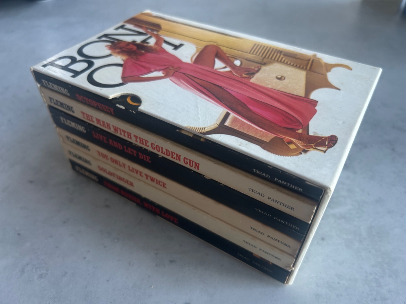 VERY RARE JAMES BOND Box Set x6 ‚Triad Panther‘ paperback series Ian Fleming 007