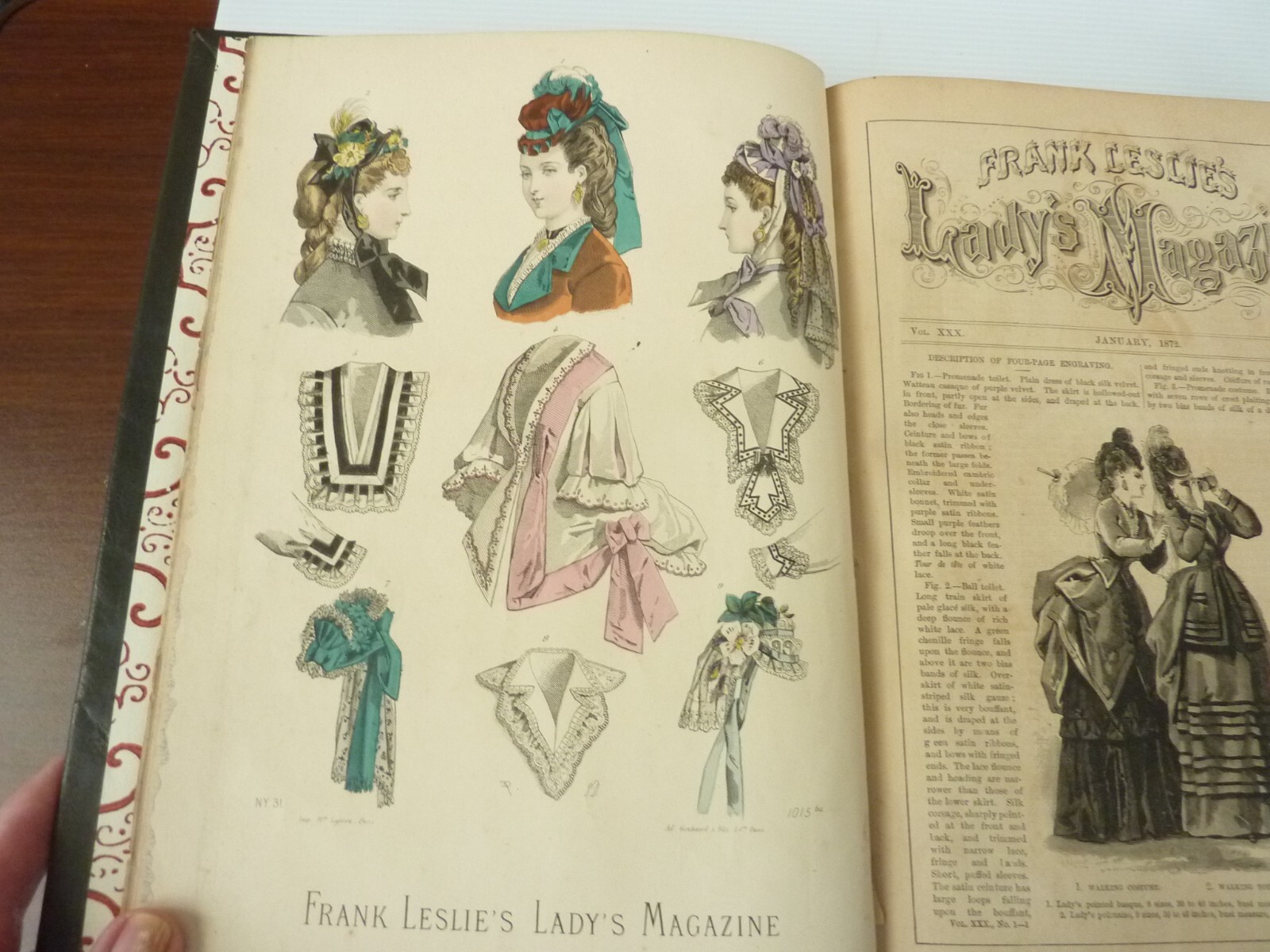Leslie’s Magazine January -June 1872 (volume XXX). 8 3/4 x 11 inch size
