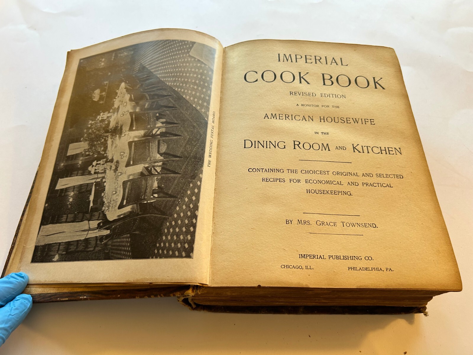 Imperial Cook Book Rev. Ed. 1894 Housewife Dining Room & Kitchen Grace Townsend