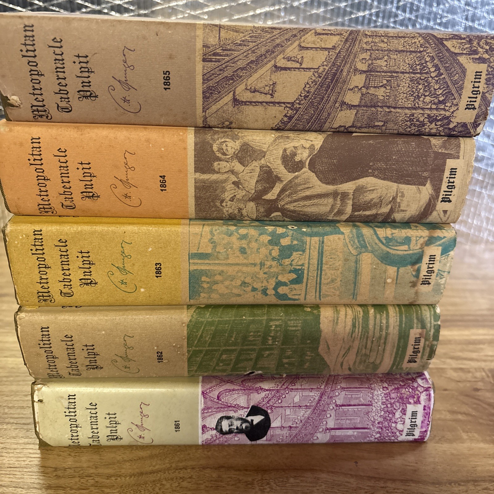 CH Spurgeon Sermons Hardcover Metropolitan Tabernacle 1861-1865 Lot Vol 7-11