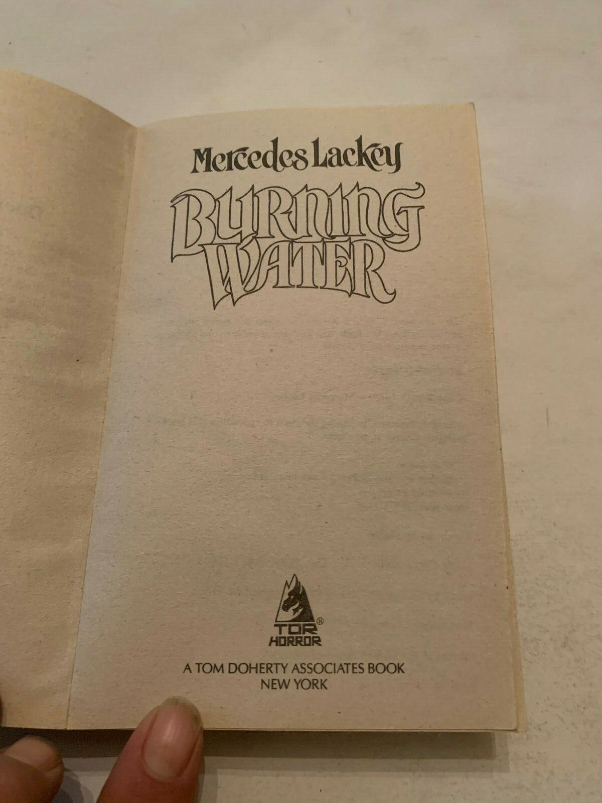 1989 Burning Water by Mercedes Lackey TOR Paperback