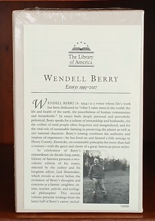 Wendell Berry Essays 1993-2017 Library Of America