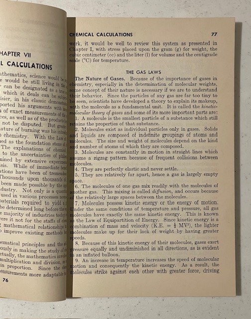 BASIC UNITS IN CHEMISTRY – JOSEPH E. JOHNSTON (1951) PAPERBACK