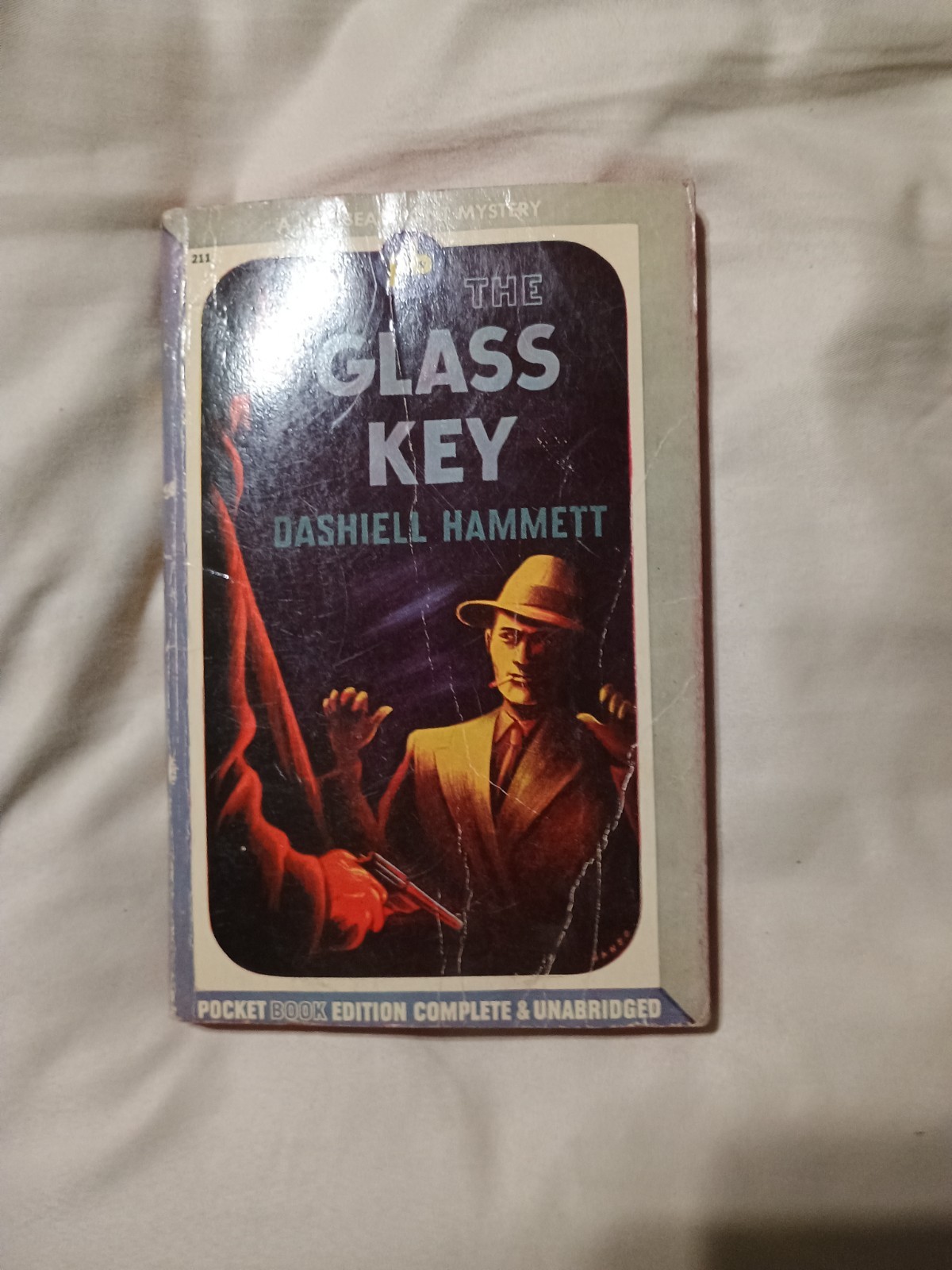 Glass Key Dashiell Hammett Hardboiled Crime Noir Pocket Book 211 1st 1943 GD+