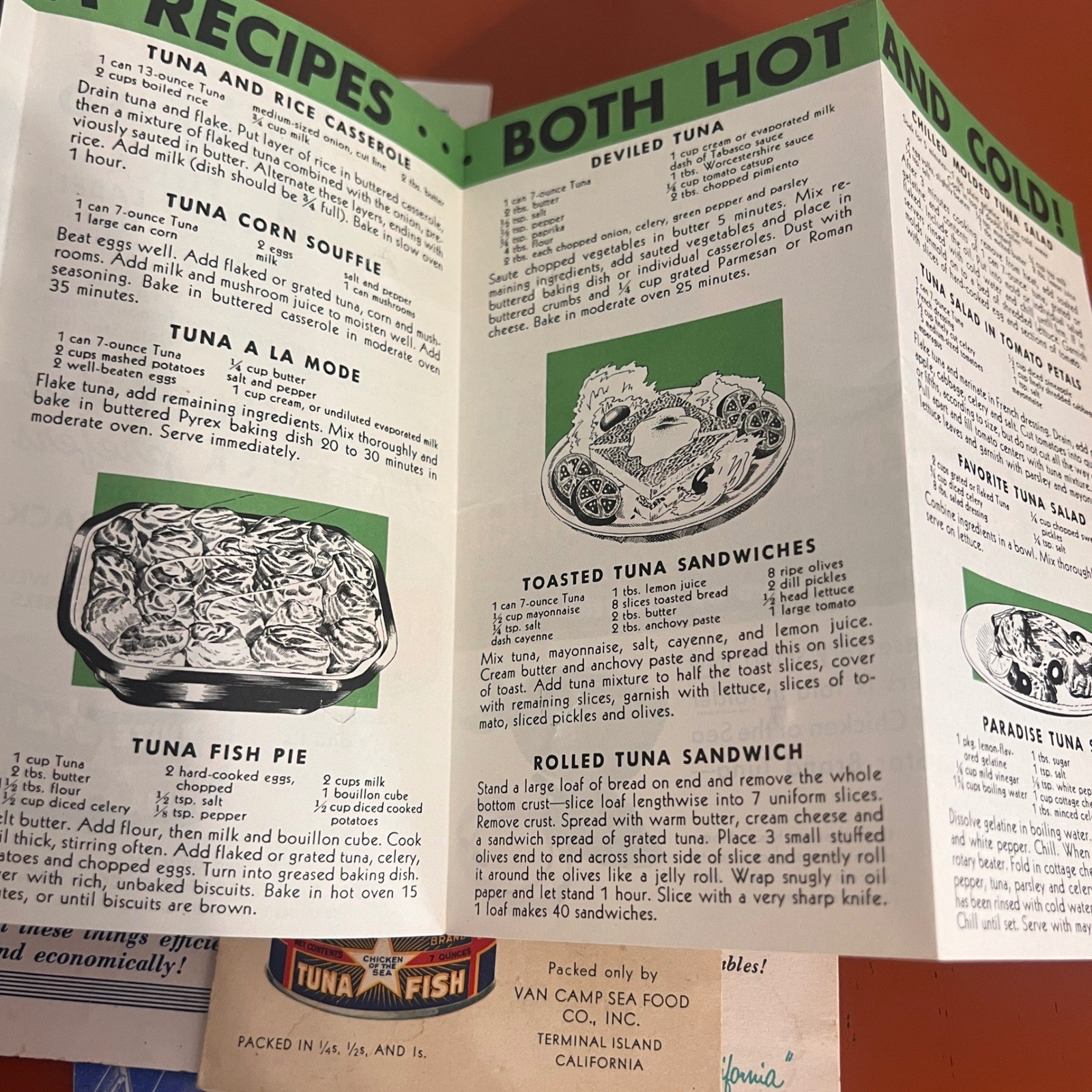 Vintage 1950s Recipe Pamphlet Lot White Star Tuna California Wine Astor Broiler