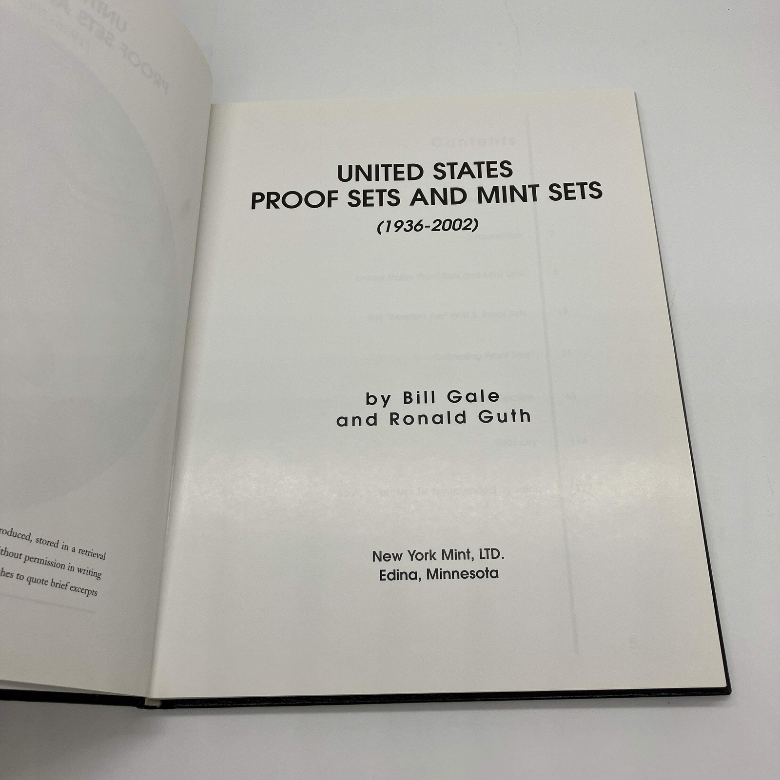 United States Proof Sets and Mint Sets 1936-2002 Ron Guth Bill Gale HC DJ Good