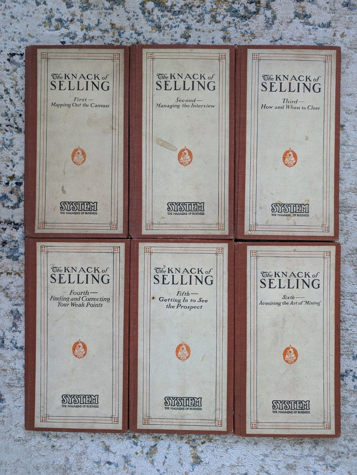 Vintage 1913 The Knack of Selling ALL 6 VOLUMES Complete Set AW Shaw System HC