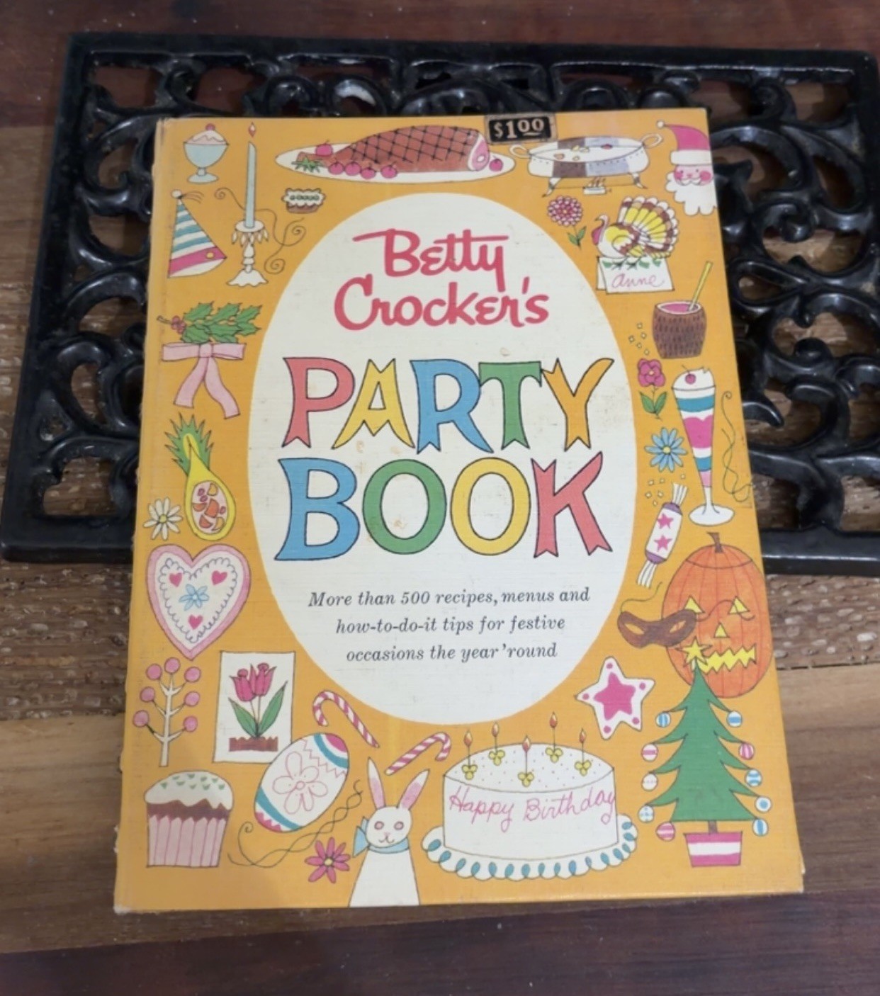 Betty Crocker Party Book 1960 cookbook first edition spiral hardback vintage