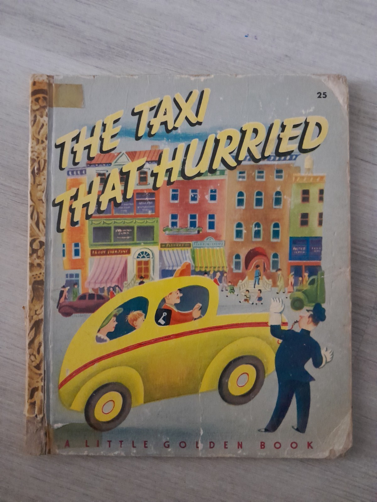 1946 „The Taxi that Hurried“ A Little Golden Book, Print Letter „F“