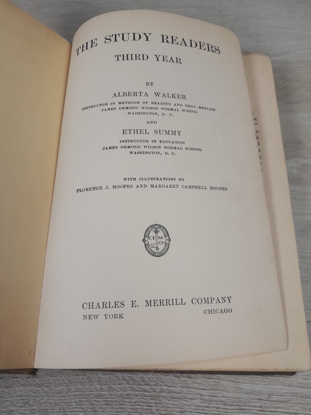 1926 The Study Readers Third Year By Alberta Walker HC First Edition