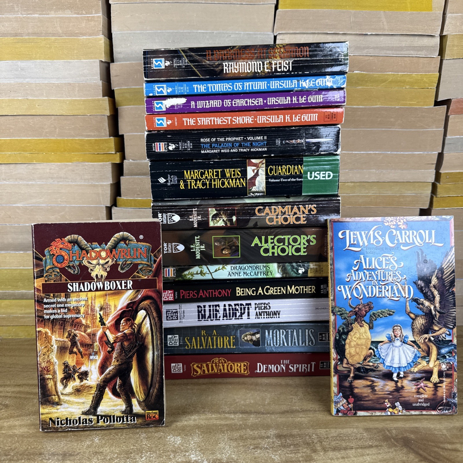 Lot Of 15 Vintage Fantasy Paperbacks Ursula Le Guin Margaret Weiss Salvatore