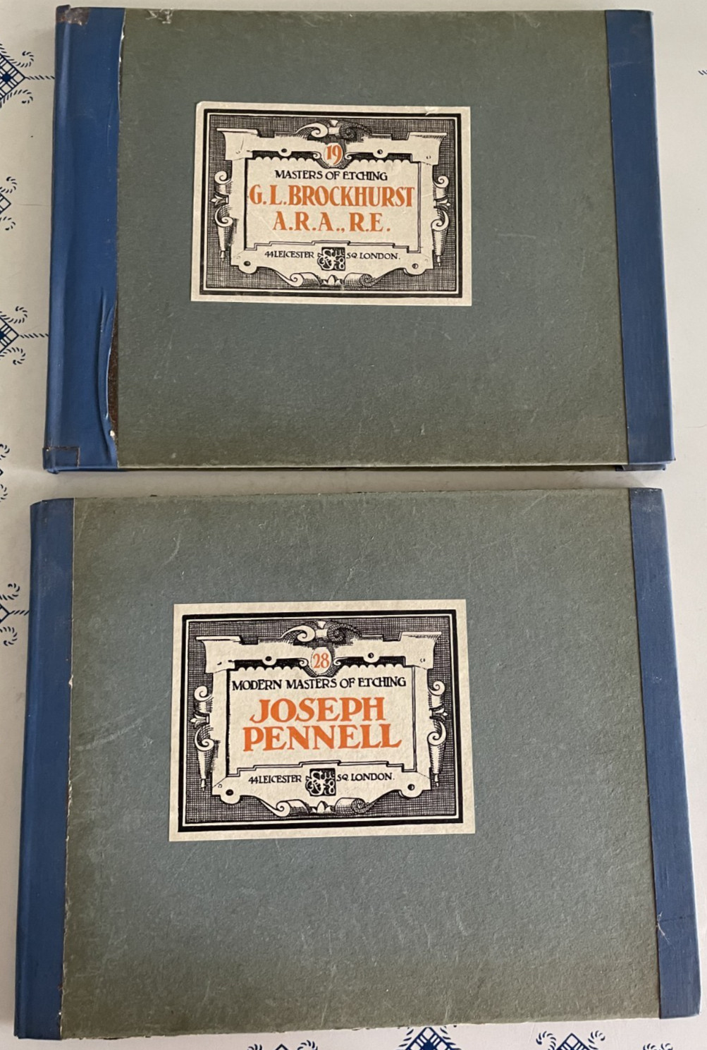 Lot of 2- Modern Masters of Etching Joseph Pennell- 1931 + G.L. Brockhurst- 1928