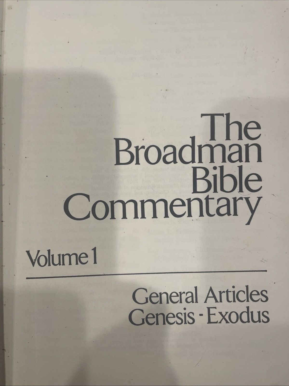 *Rare/Controversial* Broadman Bible Commentary Vol. 1, 1969 First Ed. Unrevised