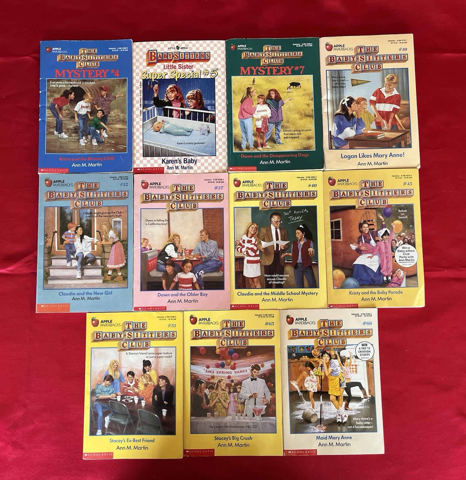 The Babysitter Club By Ann M. Martin-Vol#4,5,7,10,12,37,40,45,51,65,66