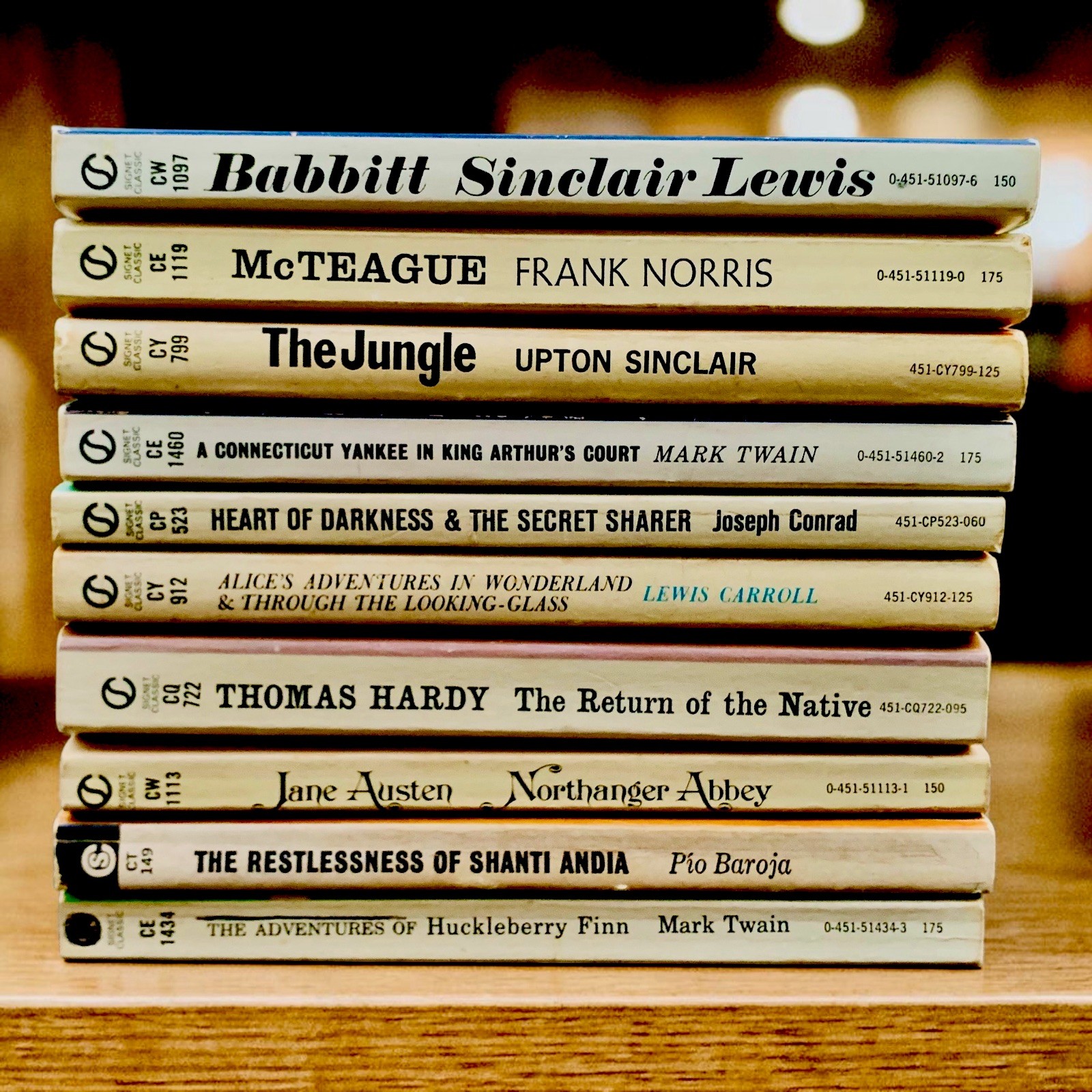 10 Vintage SIGNET CLASSICS New American Library Twain Carroll Baroja Austen