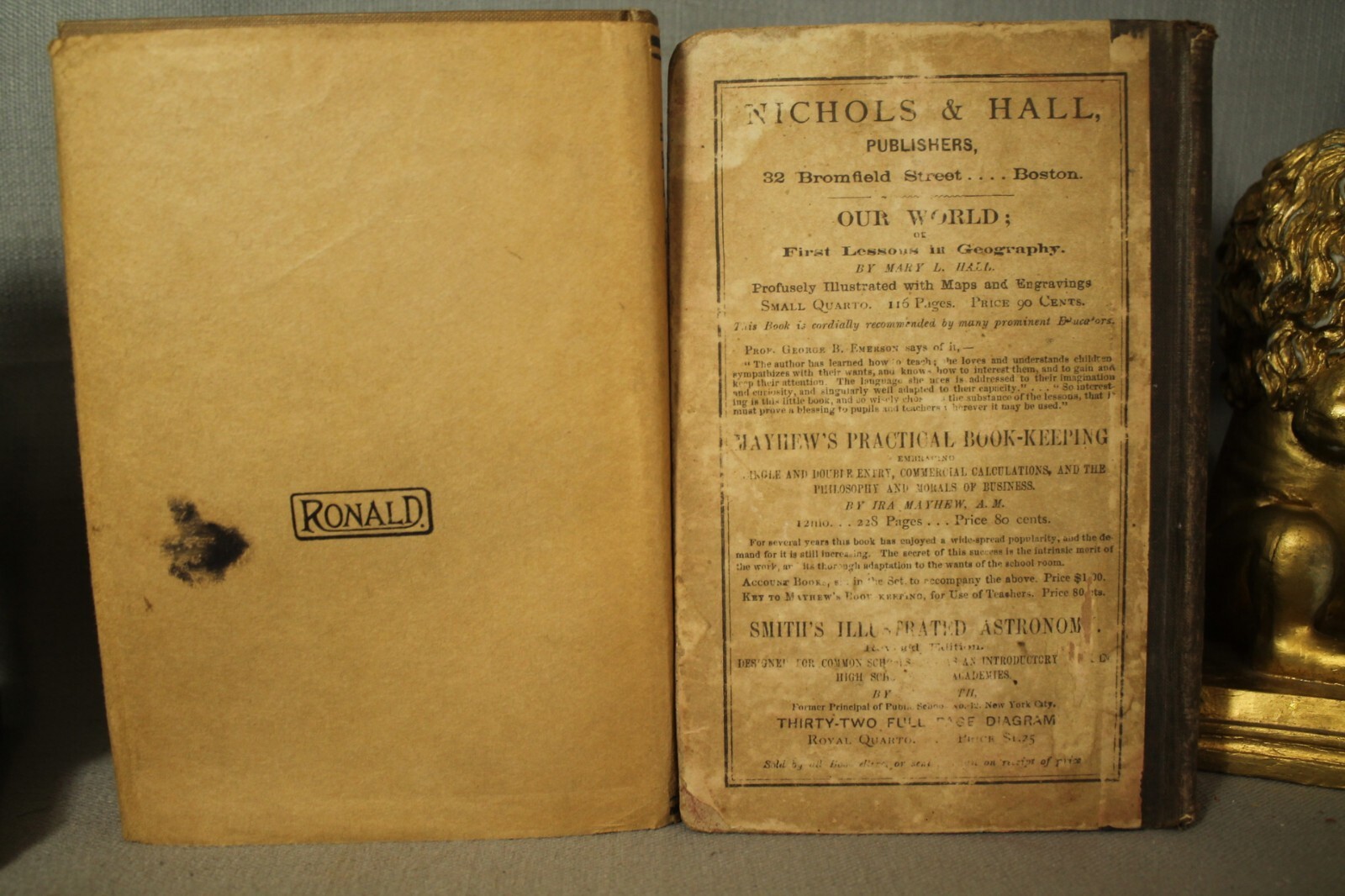 2 old antique school Mayhew’s Practical Book-keeping Effective Business Letters