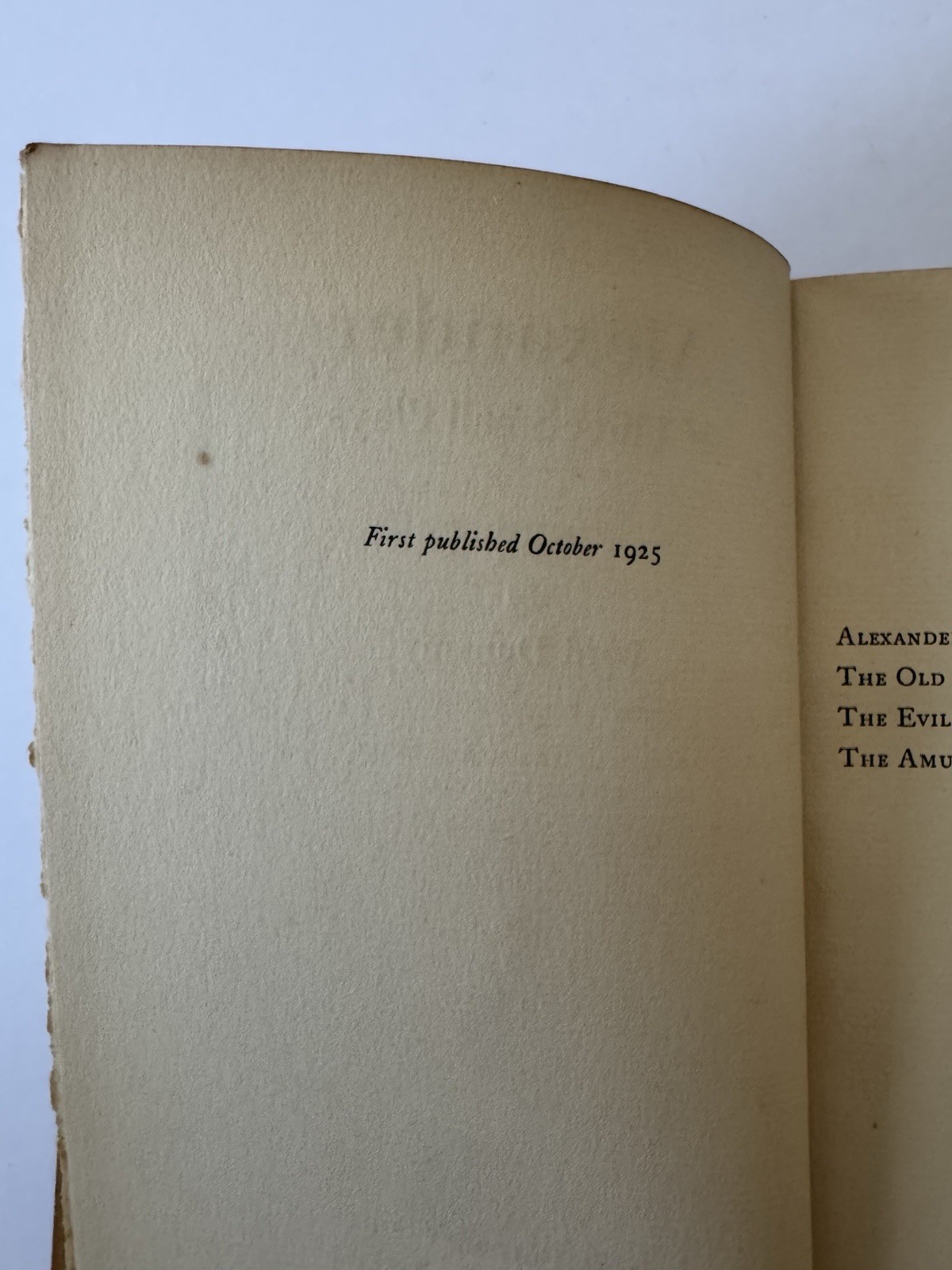 Lord DUNSANY / Alexander & Three Small Plays 1st Edition 1925 Numbered 185/250