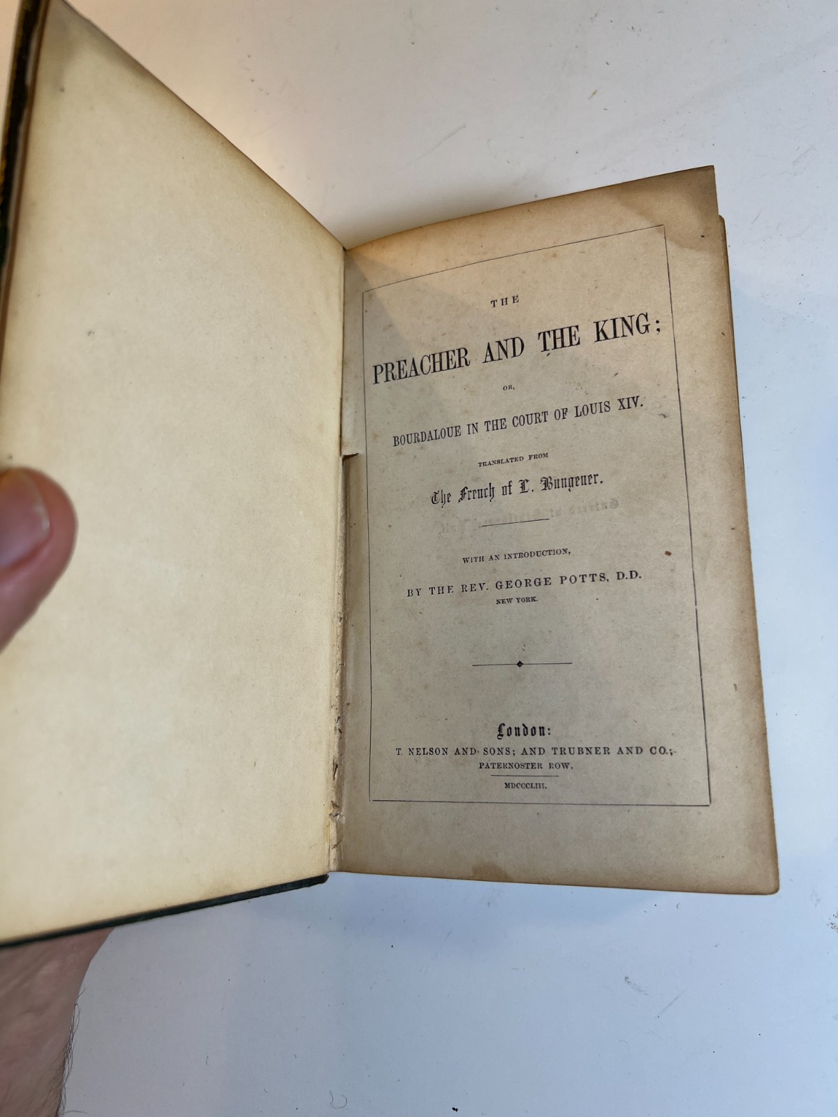 Rare Antique Victorian Book Preacher & King 1853 Scarce Fine Ornate Fancy Gilt
