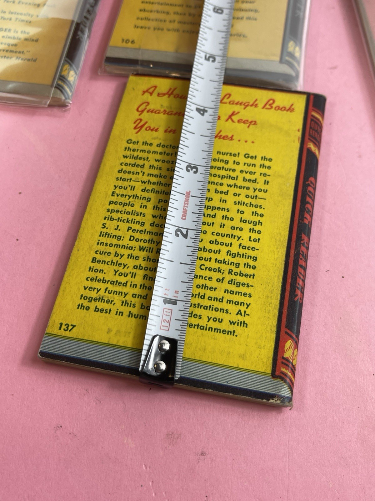 8 Book Lot „Quick Reader“ mini-books 1940’s Very Good Condition