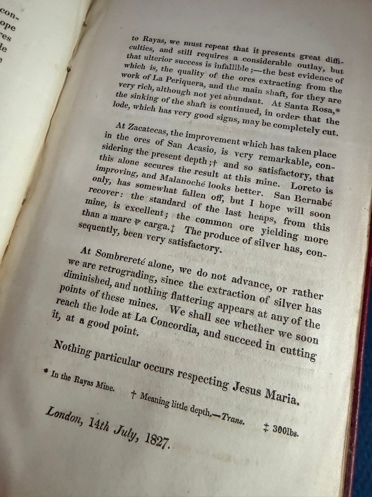 Report of the Court of Directors United Mexican Mining Association 1827