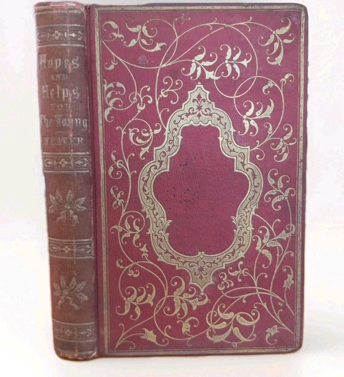 Antique 1855 Hopes and Helps for Young of Both Sexes, Rev. Weaver, Encourgement
