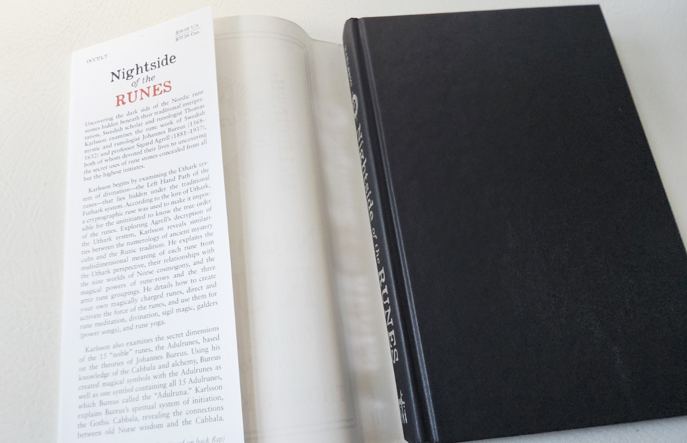 Nightside of the Runes – Thomas Karlsson – Inner Traditions 2019 Hardcover w/DJ