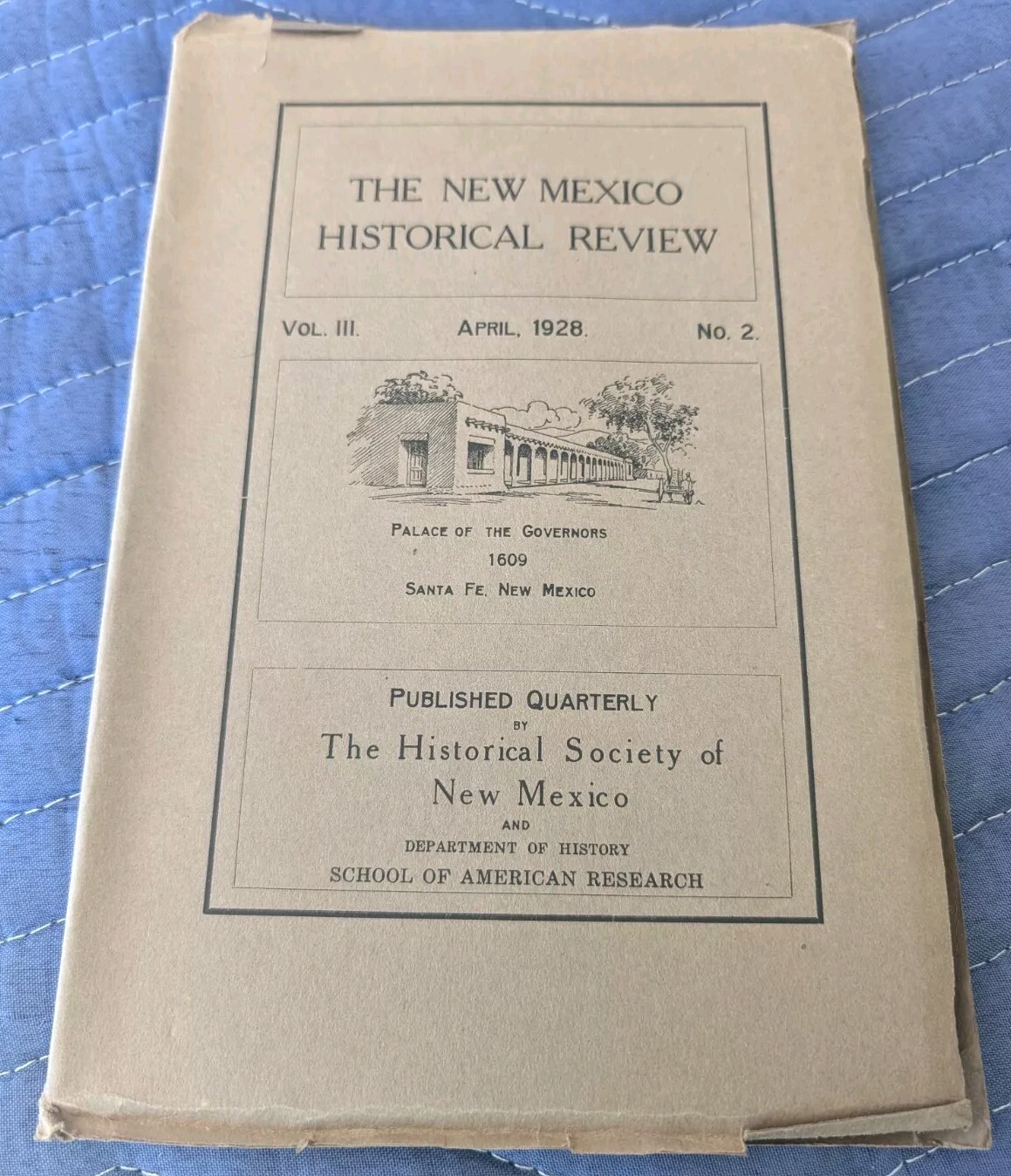 NM Historical Review 1928 Geronimo, William Carr Lane, Barreiro
