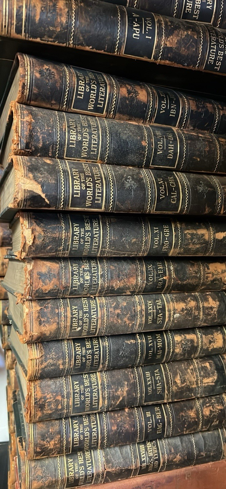 Lot Antiquarian Leather Bound Collector’s Edition World’s Best Literature 1896