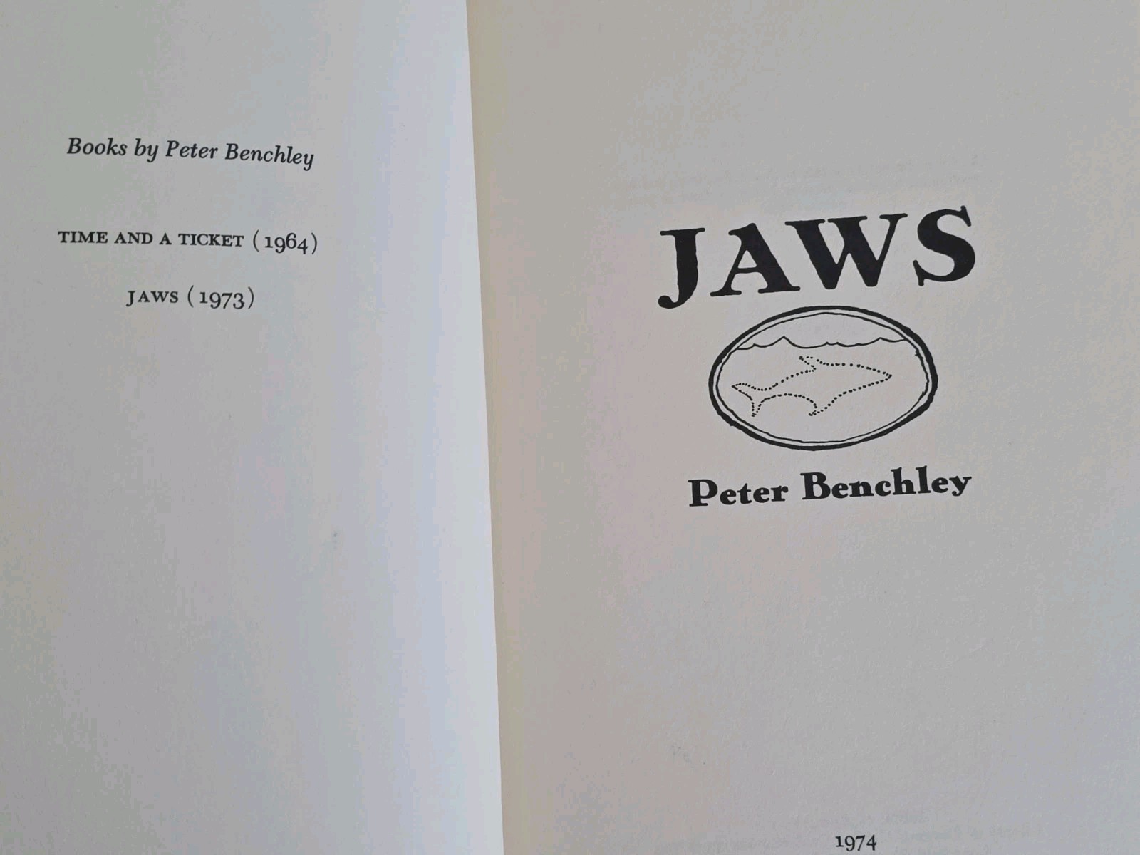 JAWS Peter Benchley 1974 First Edition Doubleday w Dust Jacket BLU RAY VHS Retro