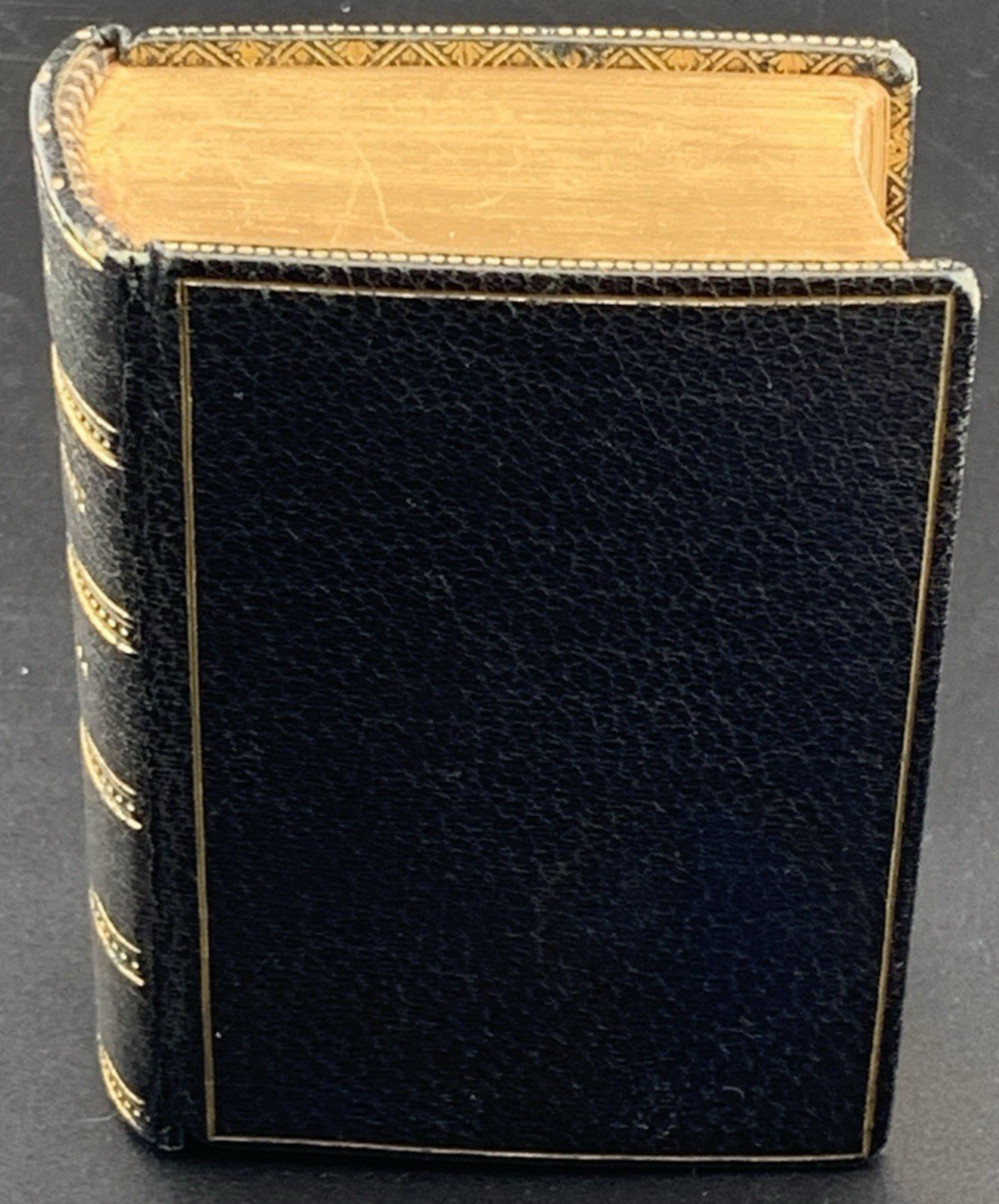 NUTALL Miniature Dictionary SANGORSKI & SUTCLIFFE Leather Binding Edges 24k Gold