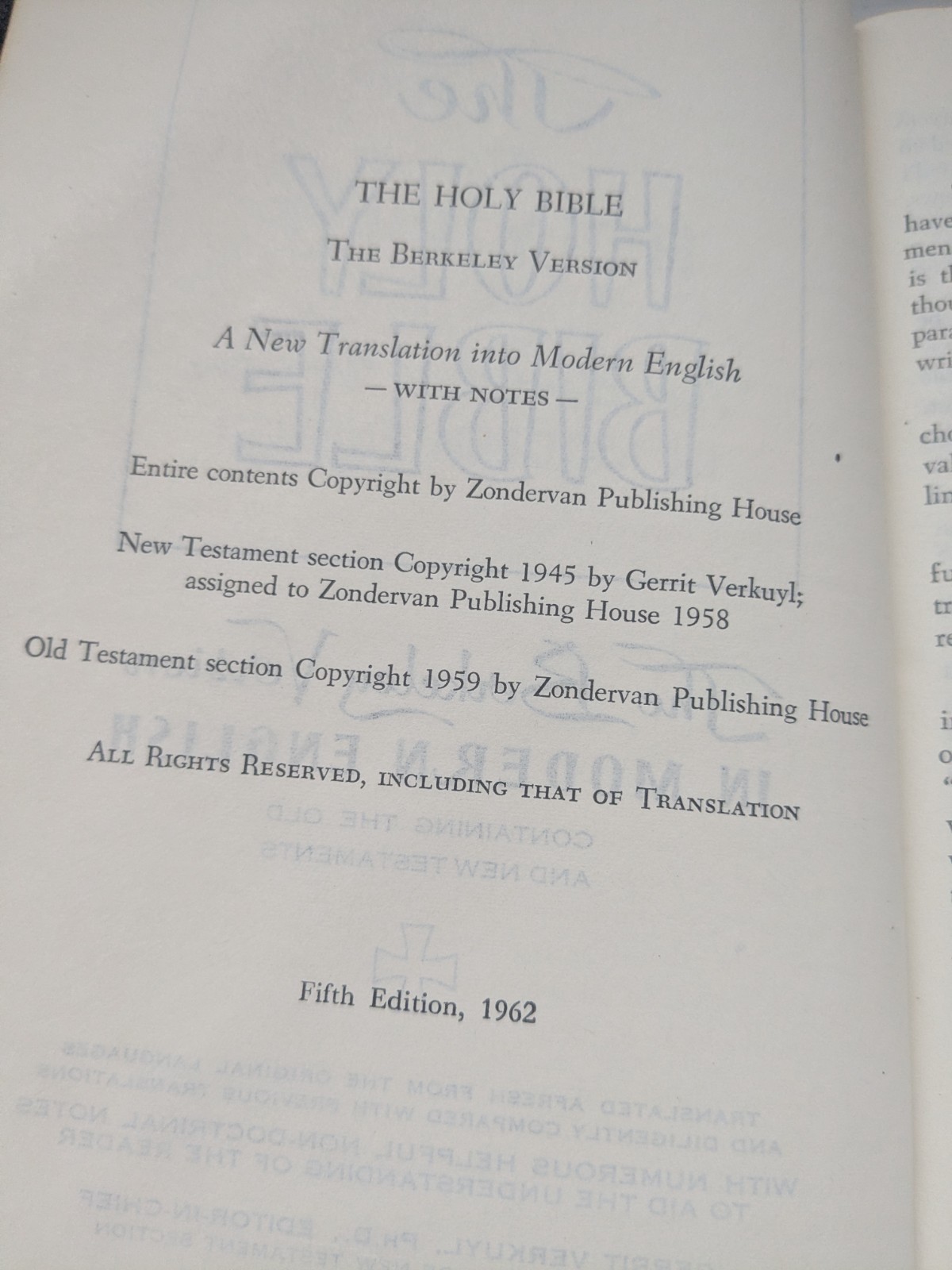 Black Leather The Berkeley Version in Modern English Bible Vintage 1962