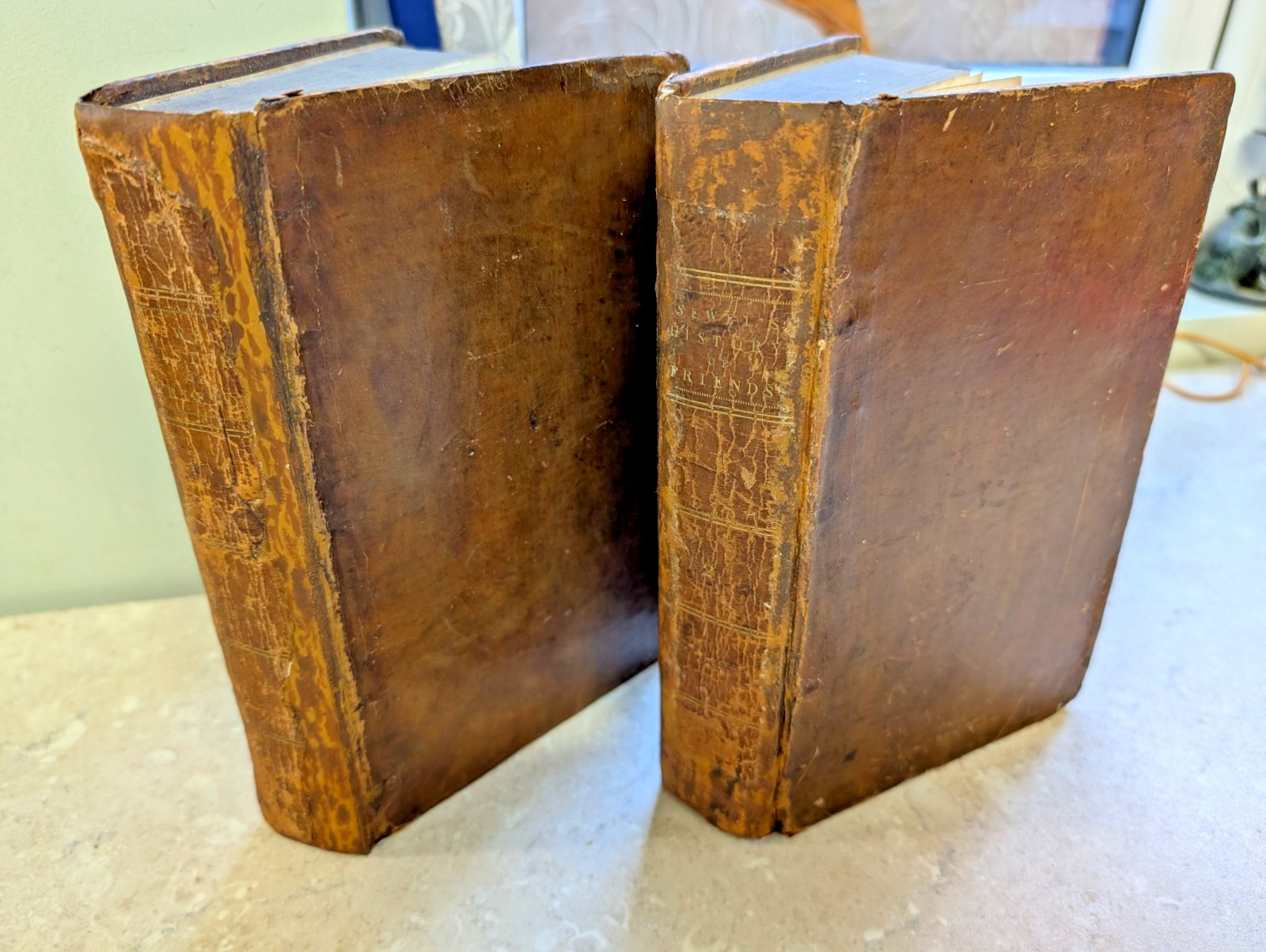 QUAKERS – HISTORY RISE INCREASE PROGRESS CHRISTIAN PEOPLE 2 VOLS – SEWEL 1799