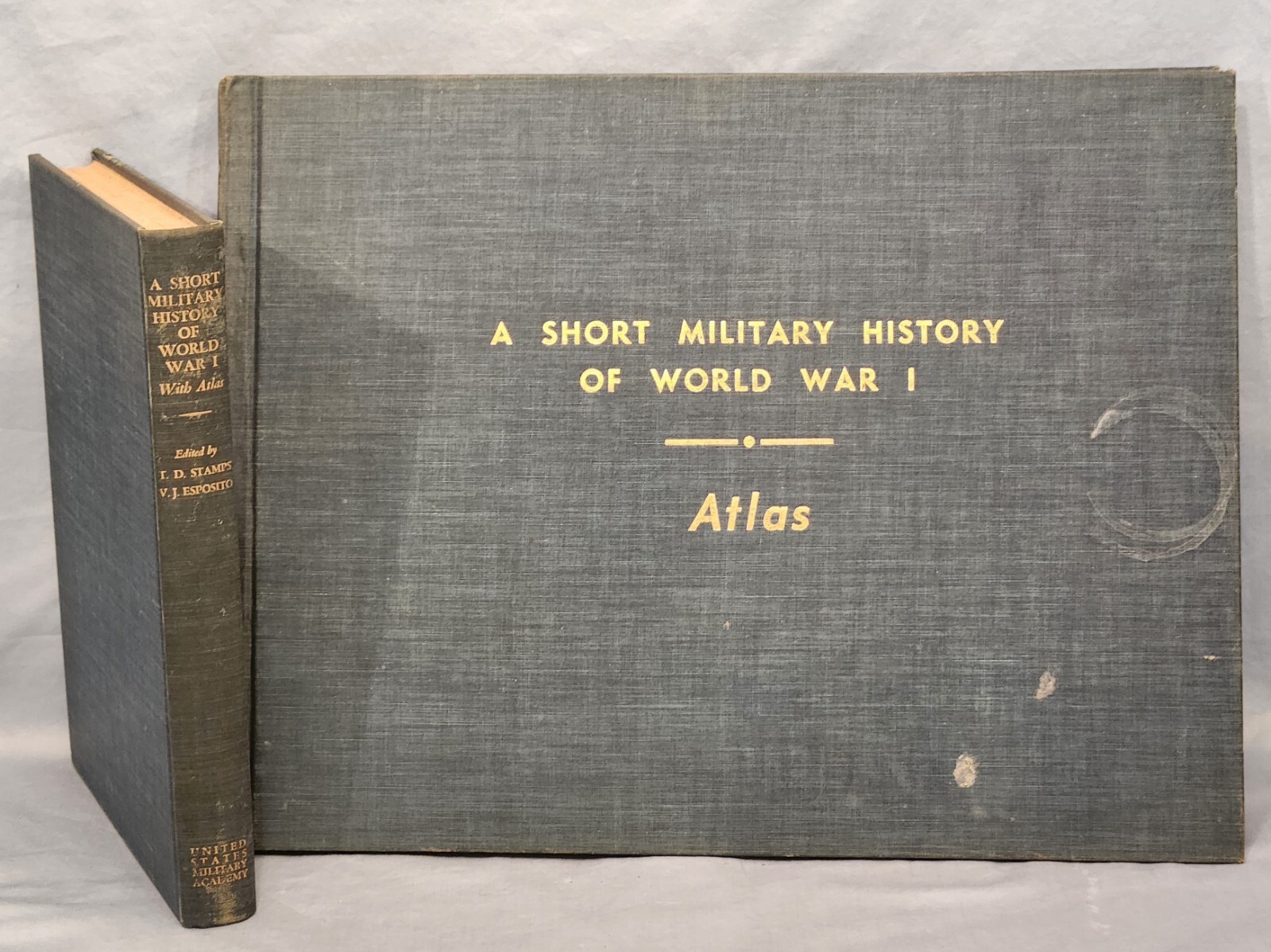 U.S. Military Academy Textbook A Military History of World War I w/ Atlas. 1954.