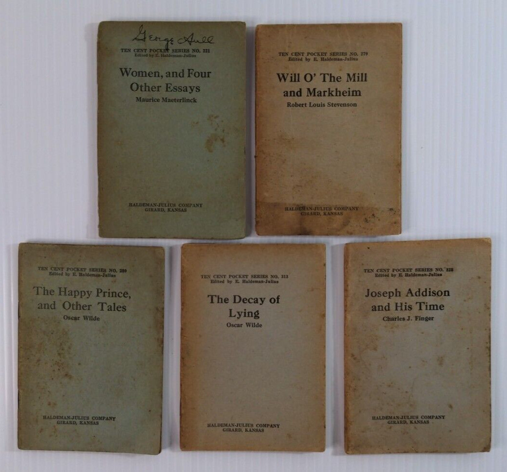 Ten Cent Pocket Books Lot of 5 Vtg Literature #s 221 & 279 & 280 & 313 & 328