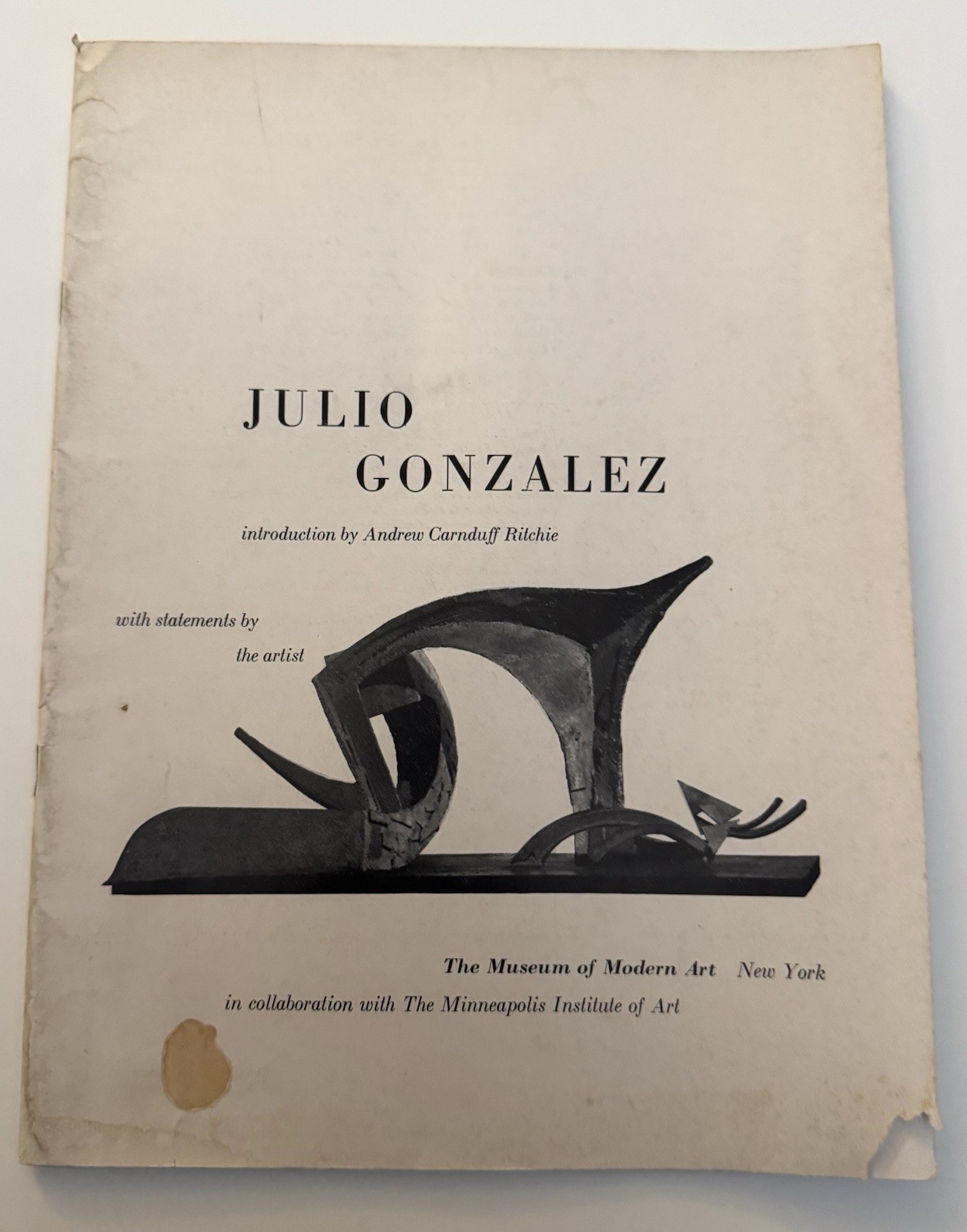Vtg 1956 Julio Gonzales Museum Of Modern Art NY Bulletin Exhibition Catalogue