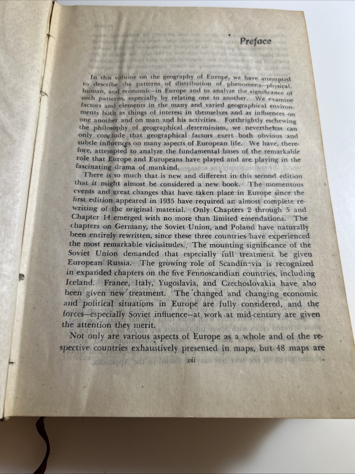 1952 Book ? Europe Geography Climate Economy Valkenburg h2915