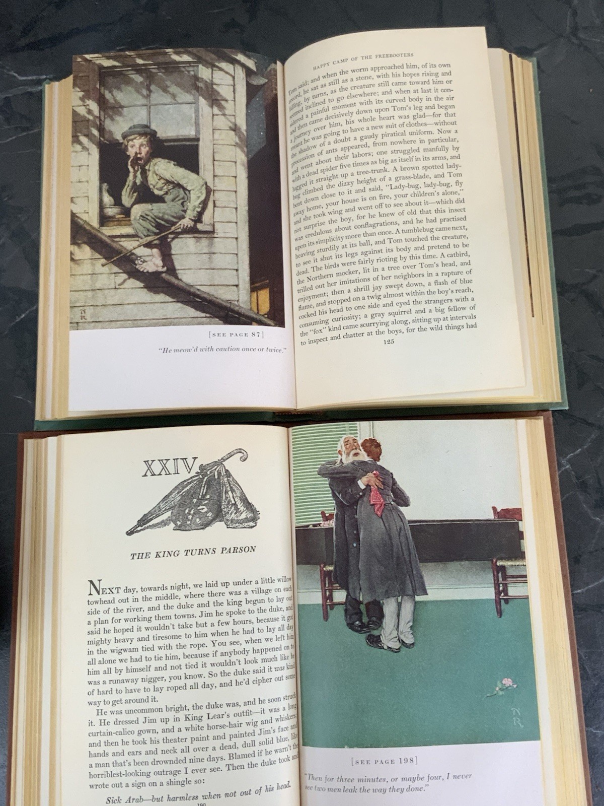 1944 Tom Sawyer Huckleberry Finn Norman Rockwell WWII Heritage Box Set