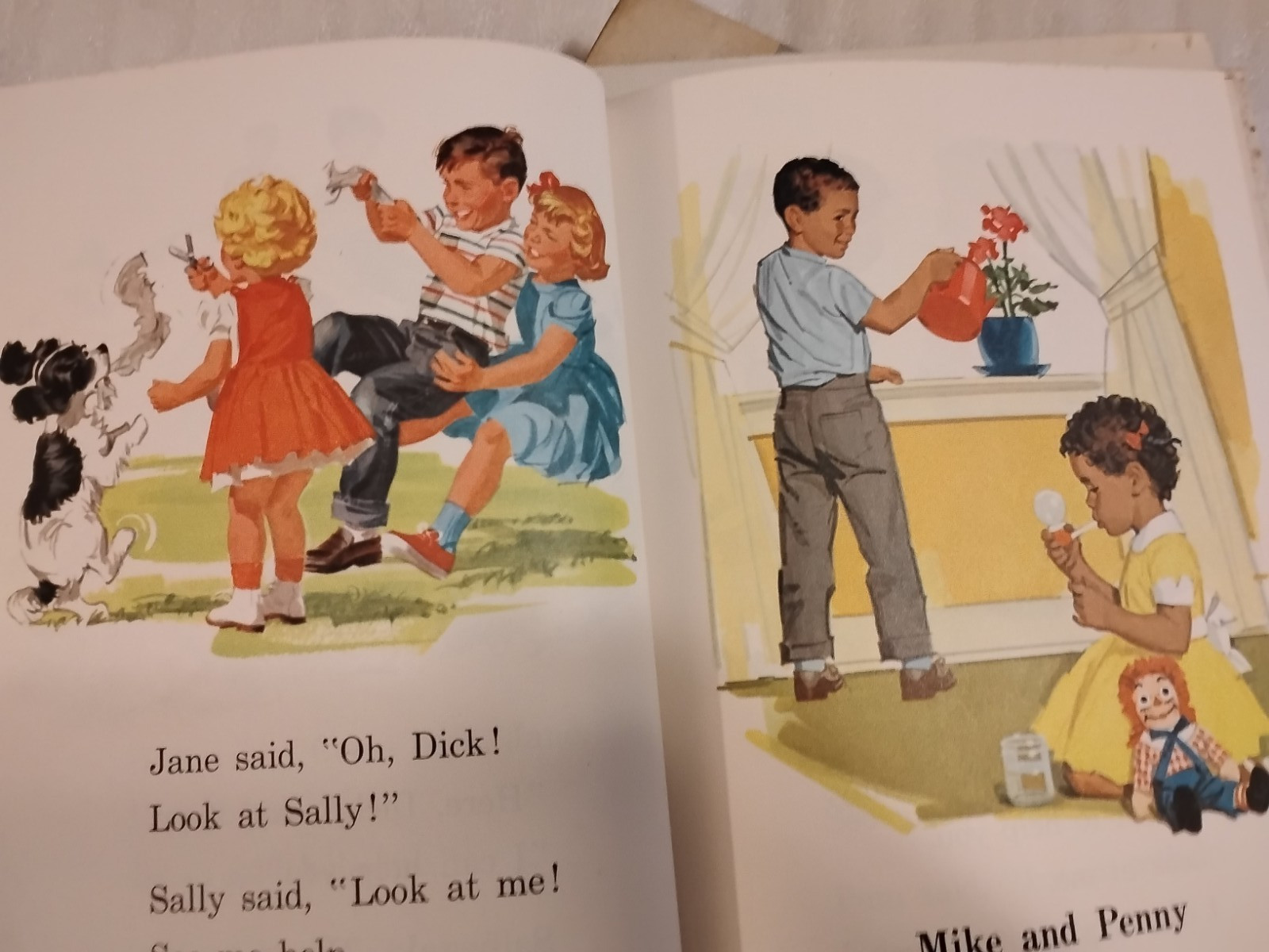 Four New Basic Readers from the 1960s Dick Jane Sally etc.