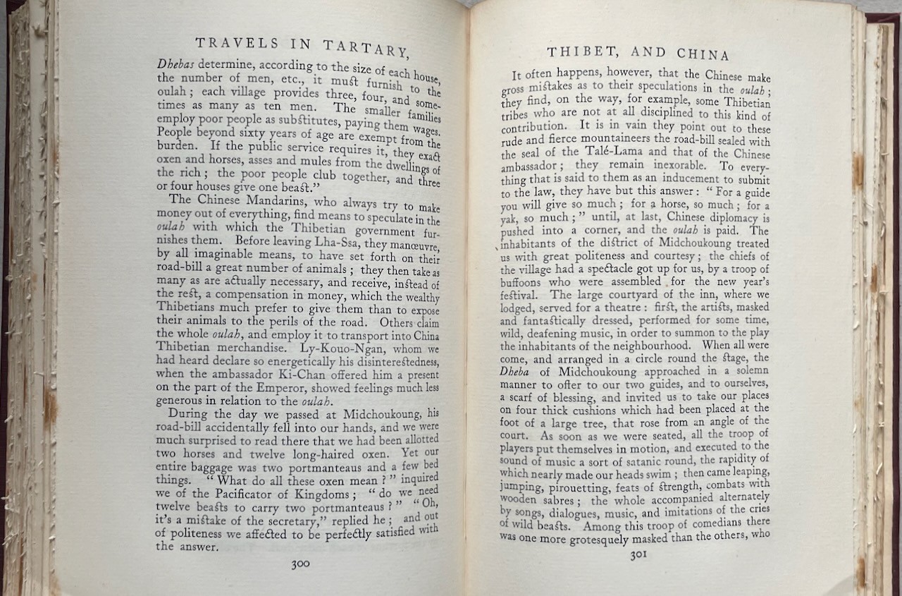 Travels in Tartary, Thibet and China 1844-1946 Vol 2 / Wm. Hazlitt / Harper 1928