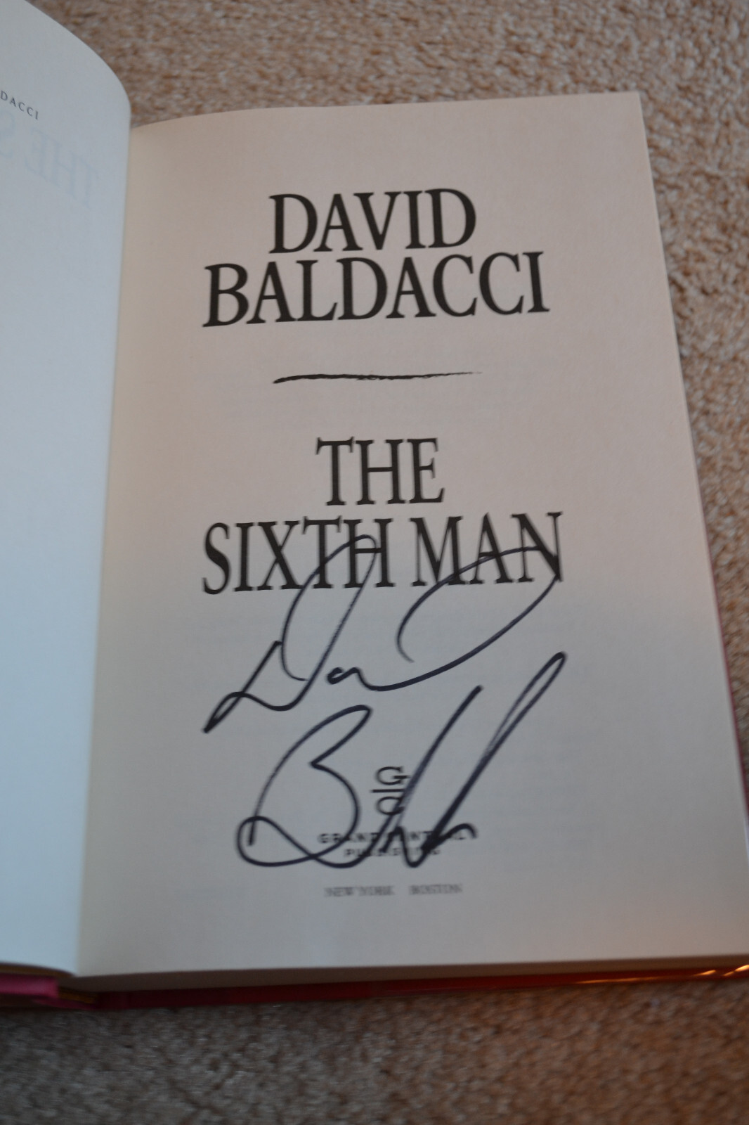 SIGNED DAVID BALDACCI, THE 6TH MAN, 2011, 1/1, VF